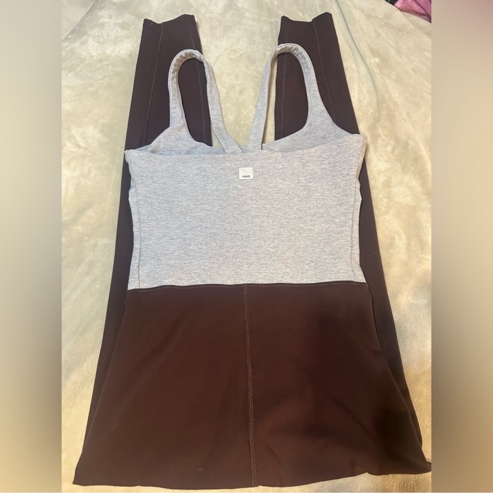 Vuori Gray and Brown Colorblock Jumpsuit - Picture 2 of 4